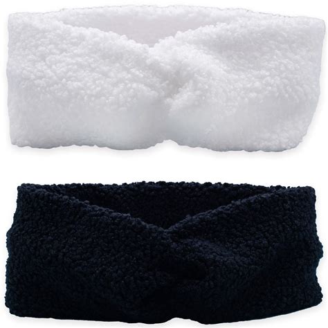 White/black Terrycloth Headband 